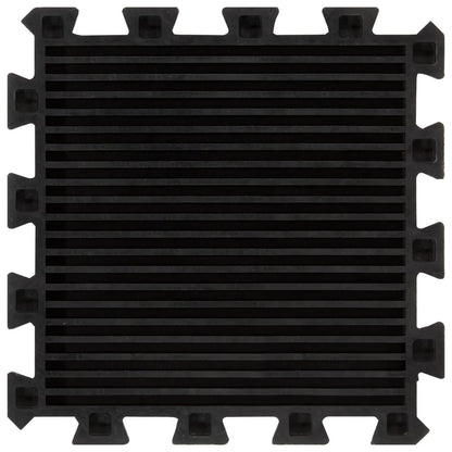 Rubbertegels 16 St 16 Mm 30X30 Cm Zwart