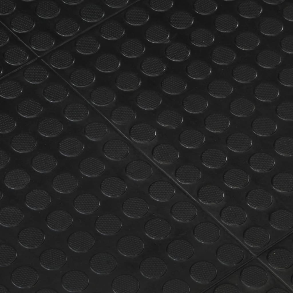 Rubbertegel 12 Mm 90X120 Cm Zwart