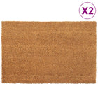 Doormats 2 pcs 40x60 cm tufted coir natural