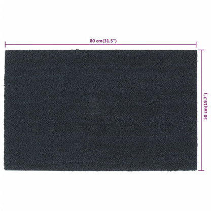 Deurmat 50x80 cm getufte kokosvezel donkergrijs