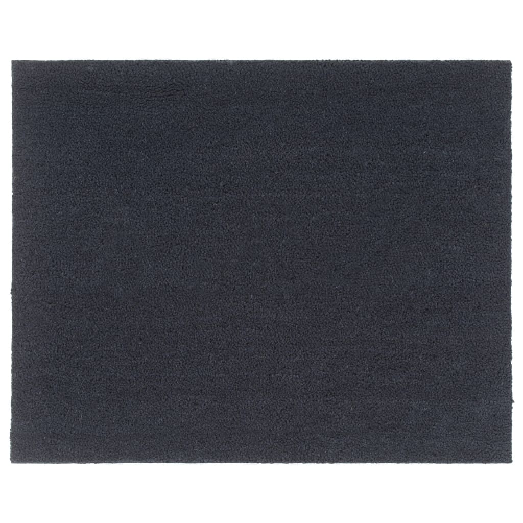 Deurmat 80x100 cm getufte kokosvezel donkergrijs