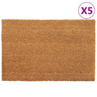 Doormats 5 pcs 40x60 cm tufted coir natural