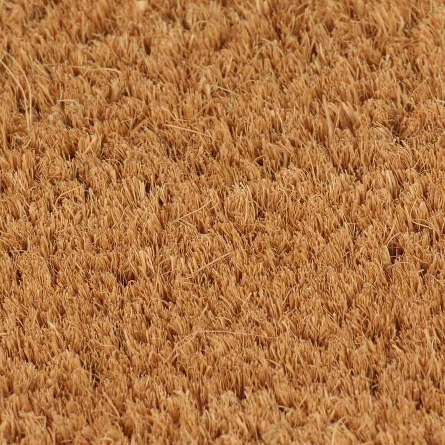 Deurmat Halfrond 60X90 Cm Getufte Kokosvezel Naturel