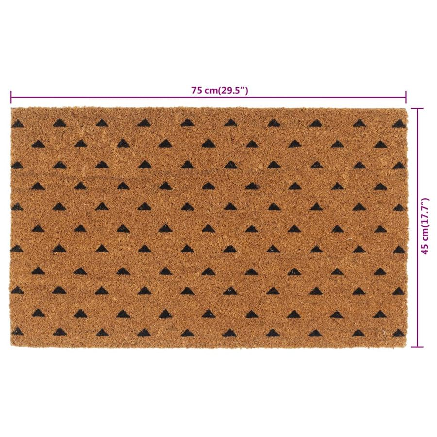 Deurmat 45X75 Cm Getufte Kokosvezel Naturel