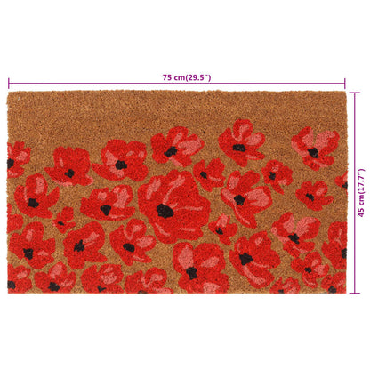 Deurmat 45x75 cm getufte kokosvezel naturel