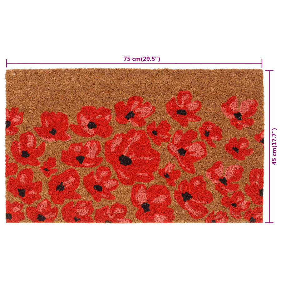 Deurmat 45x75 cm getufte kokosvezel naturel