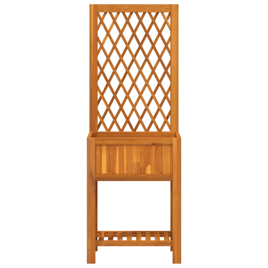 Plantenbak Met Latwerk En Schap 55X29,5X152 Cm Acaciahout 55 x 29.5 x 152 cm