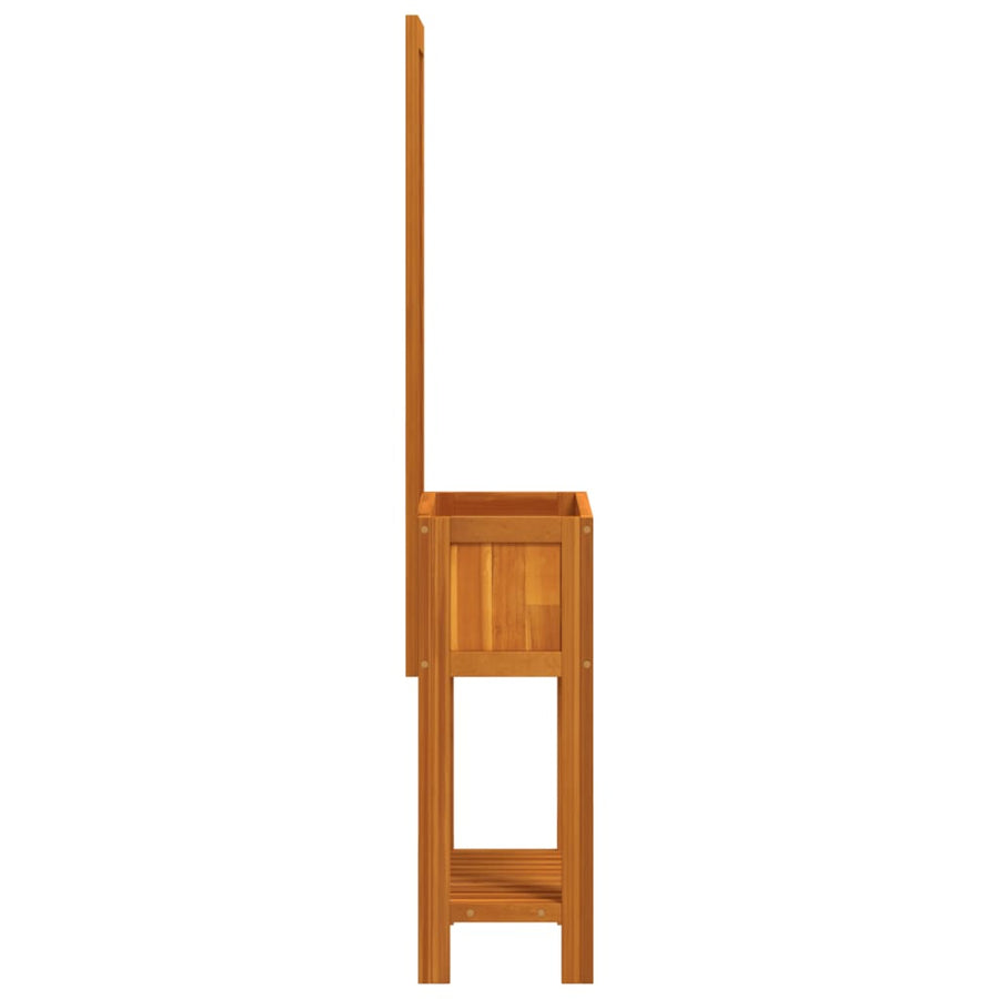 Plantenbak Met Latwerk En Schap 55X29,5X152 Cm Acaciahout 55 x 29.5 x 152 cm