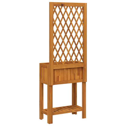 Plantenbak Met Latwerk En Schap 55X29,5X152 Cm Acaciahout 55 x 29.5 x 152 cm