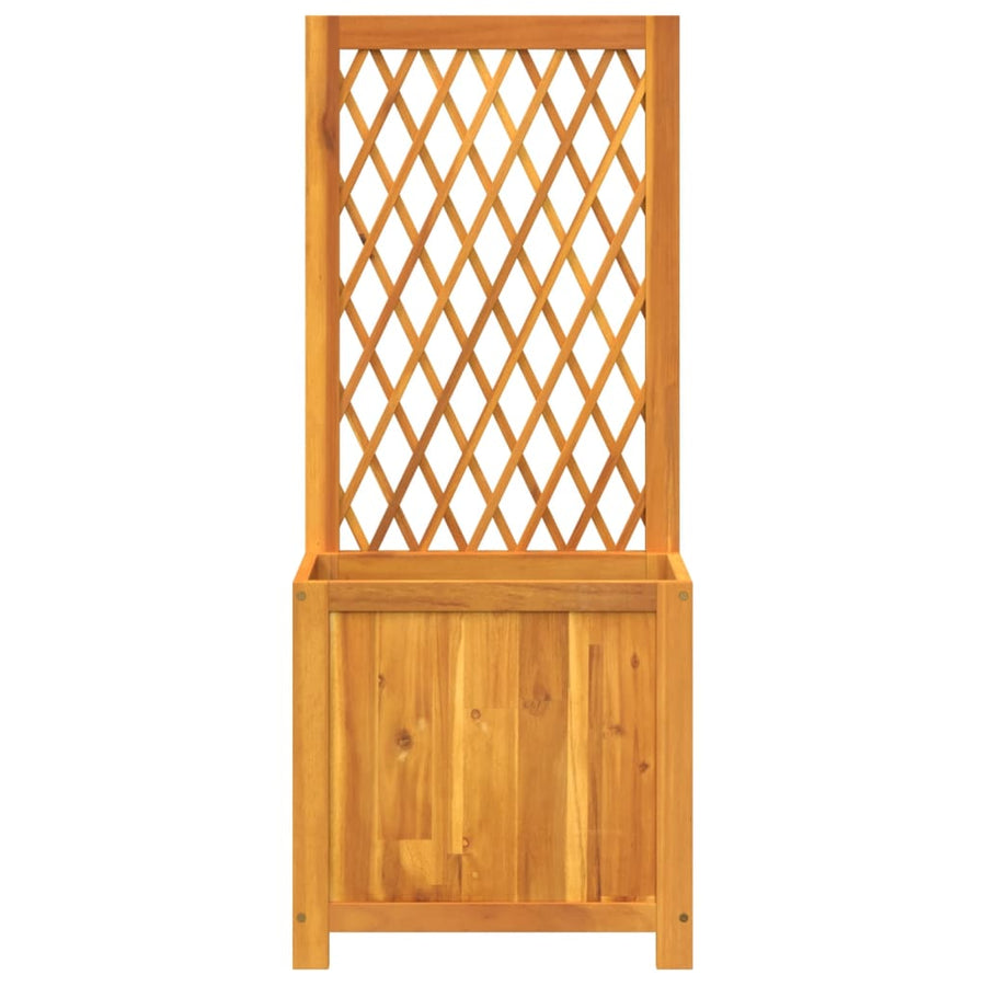 Plantenbak met latwerk 55x29,5x132 cm massief acaciahout