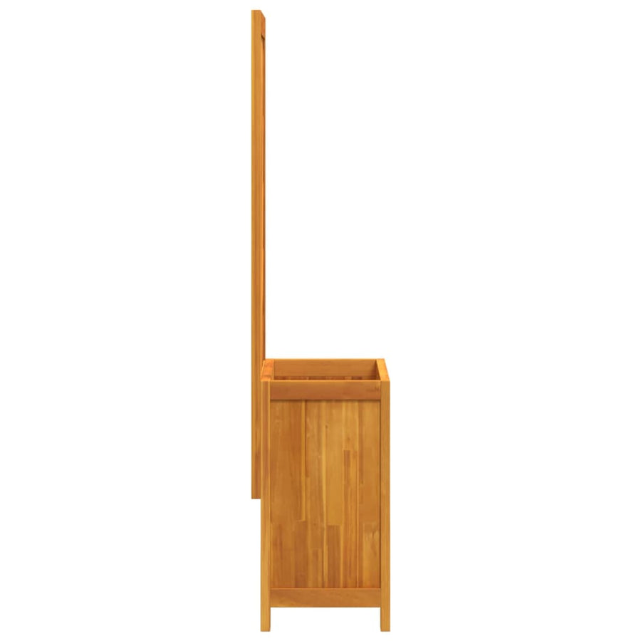 Plantenbak met latwerk 55x29,5x132 cm massief acaciahout
