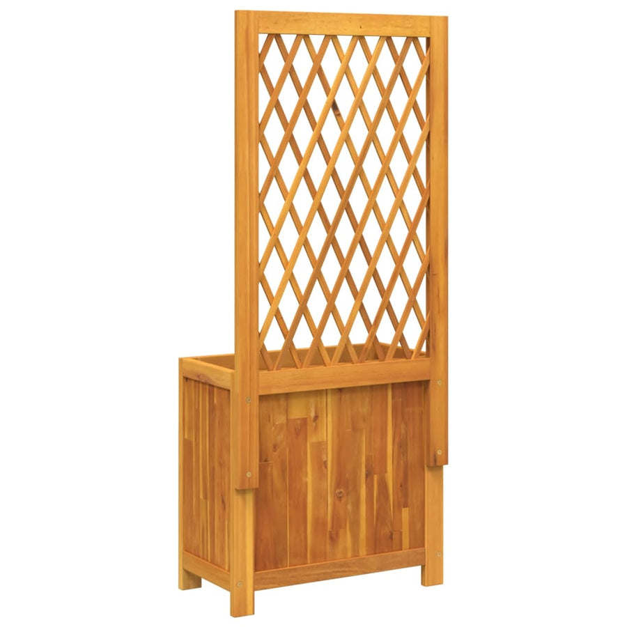 Plantenbak met latwerk 55x29,5x132 cm massief acaciahout