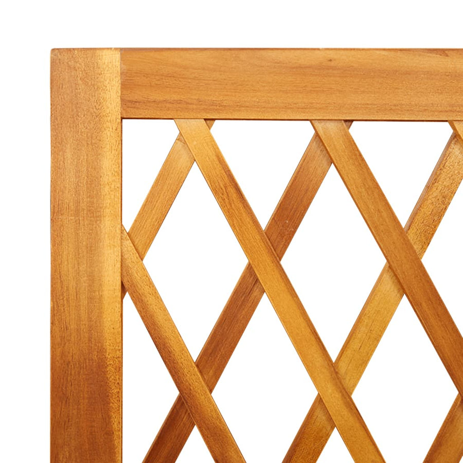 Plantenbak met latwerk 55x29,5x132 cm massief acaciahout