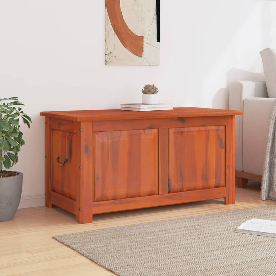 Opbergkist Met Deksel Massief Acaciahout 110 x 55 x 57 cm Bruin