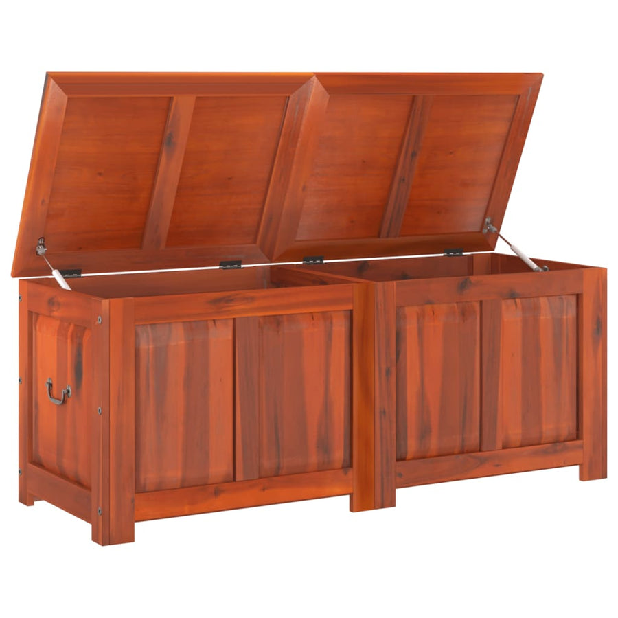 Opbergkist Met Deksel Massief Acaciahout 150 x 55 x 57 cm Bruin