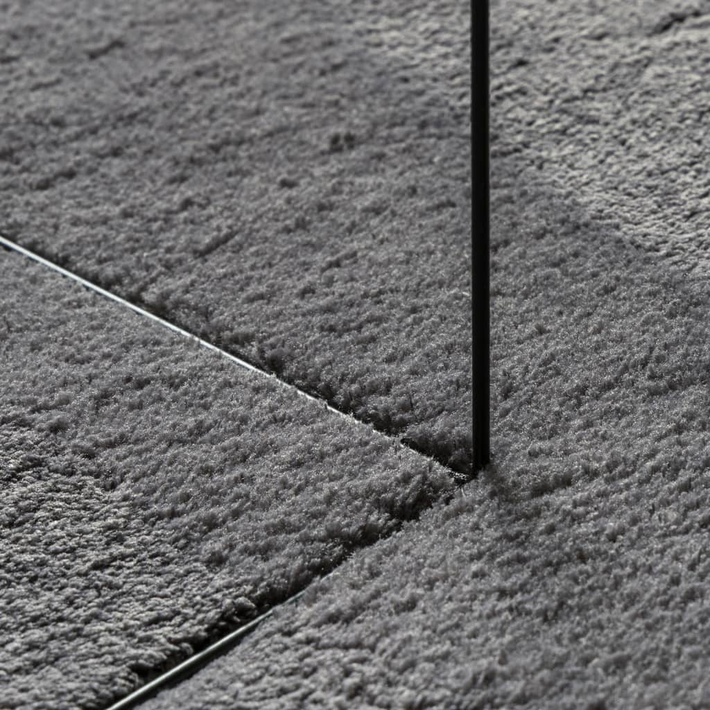 Vloerkleed Huarte Laagpolig Zacht Wasbaar Antraciet 60 x 110 cm