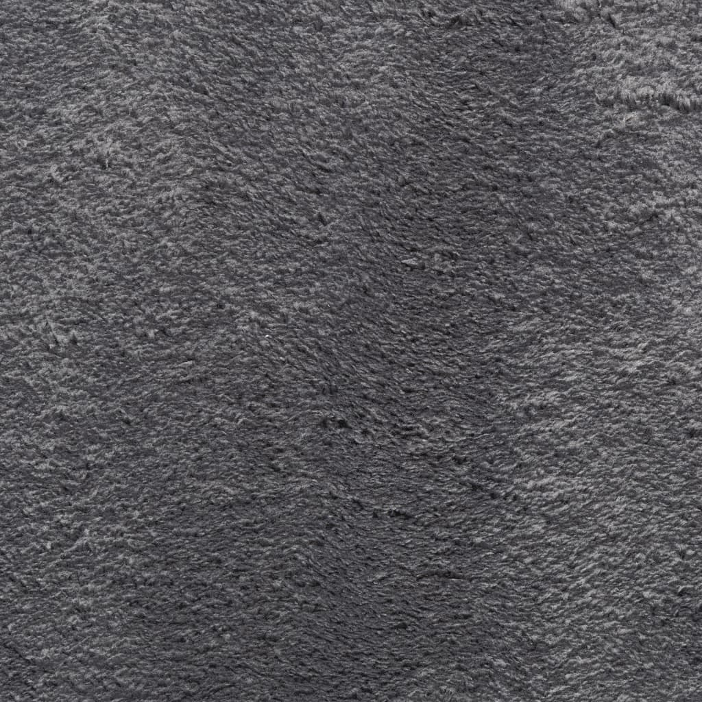 Vloerkleed Huarte Laagpolig Zacht Wasbaar Antraciet 80 x 250 cm