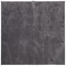 Vloerkleed Huarte Laagpolig Zacht Wasbaar Antraciet 120 x 120 cm
