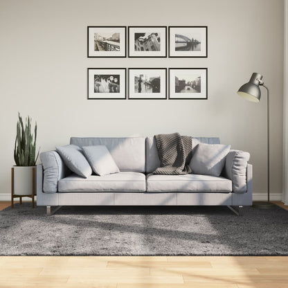 Vloerkleed Huarte Laagpolig Zacht Wasbaar Antraciet 160 x 230 cm