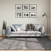 Vloerkleed 200x200 cm antraciet laagpolig wasbaar