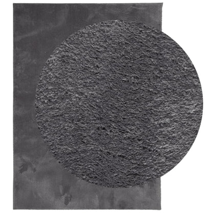 Vloerkleed Huarte Laagpolig Zacht Wasbaar Antraciet 200 x 280 cm