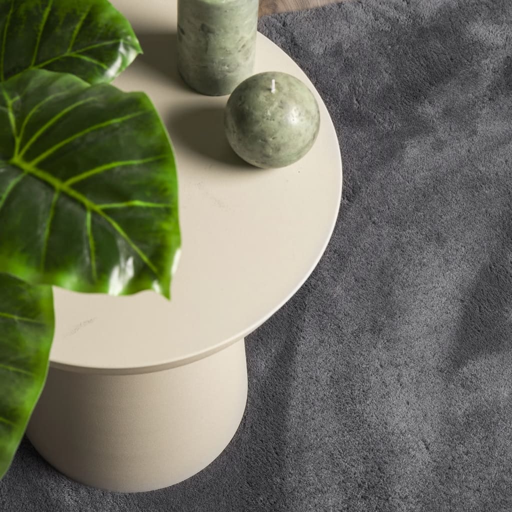 Vloerkleed Huarte Laagpolig Zacht Wasbaar Antraciet 240 x 240 cm