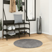 Vloerkleed Ø 80 cm antraciet wasbaar