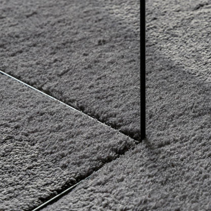 Vloerkleed Huarte Laagpolig Zacht Wasbaar Antraciet Ø 120 cm