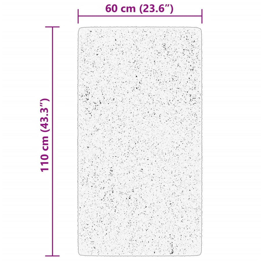Vloerkleed Huarte Laagpolig Zacht Wasbaar Beige 60 x 110 cm