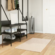 Vloerkleed 60x110 cm beige laagpolig wasbaar