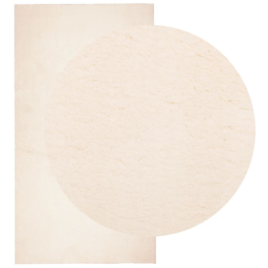 Vloerkleed Huarte Laagpolig Zacht Wasbaar Beige 80 x 150 cm
