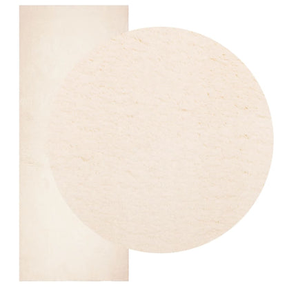 Vloerkleed Huarte Laagpolig Zacht Wasbaar Beige 80 x 200 cm