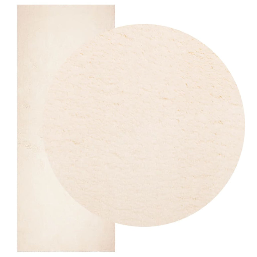 Vloerkleed Huarte Laagpolig Zacht Wasbaar Beige 80 x 200 cm