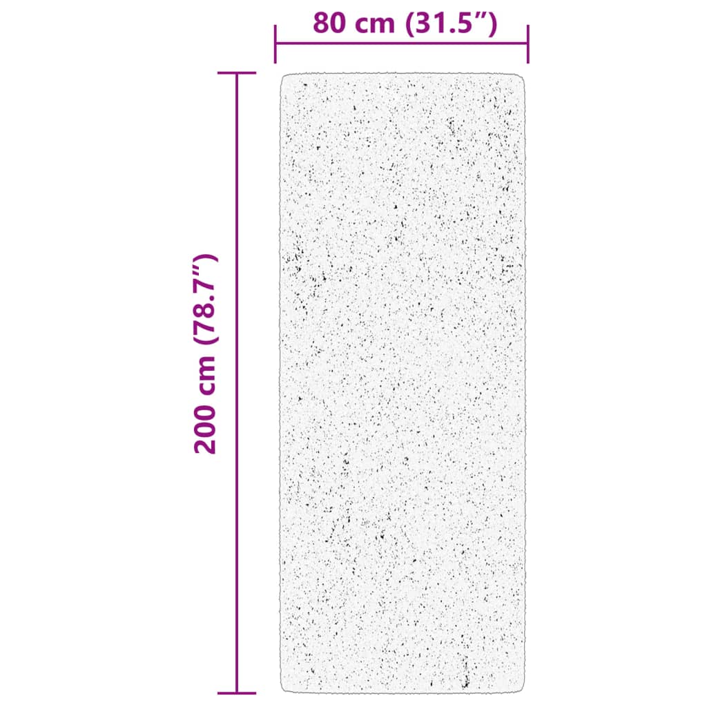 Vloerkleed Huarte Laagpolig Zacht Wasbaar Beige 80 x 200 cm