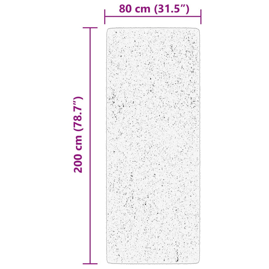 Vloerkleed Huarte Laagpolig Zacht Wasbaar Beige 80 x 200 cm