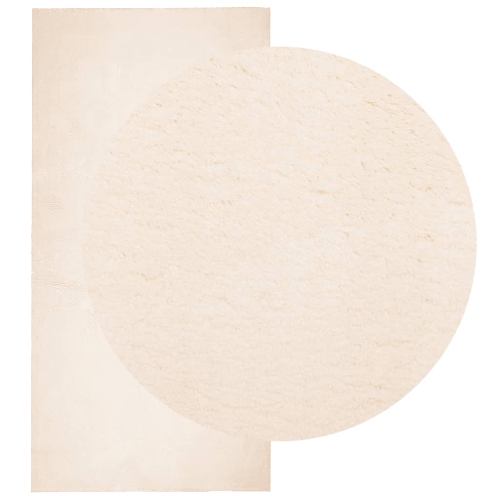Vloerkleed Huarte Laagpolig Zacht Wasbaar Beige 100 x 200 cm