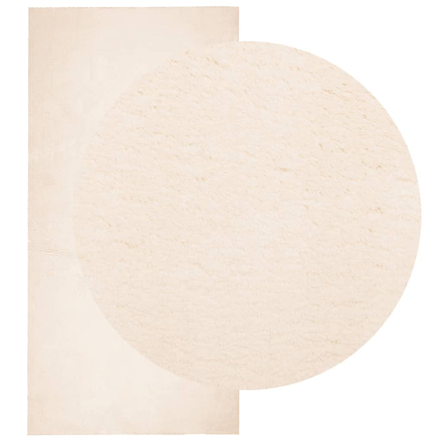 Vloerkleed Huarte Laagpolig Zacht Wasbaar Beige 100 x 200 cm