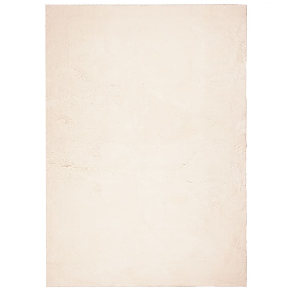 Vloerkleed Huarte Laagpolig Zacht Wasbaar Beige 120 x 170 cm