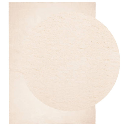 Vloerkleed Huarte Laagpolig Zacht Wasbaar Beige 120 x 170 cm