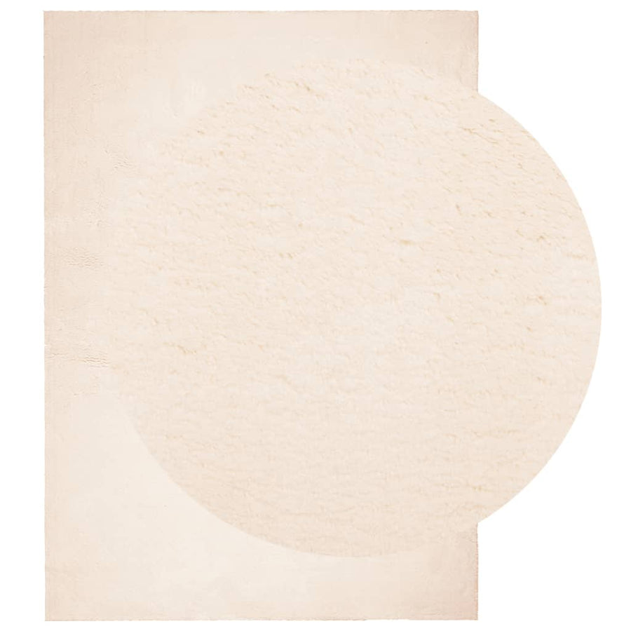 Vloerkleed Huarte Laagpolig Zacht Wasbaar Beige 120 x 170 cm