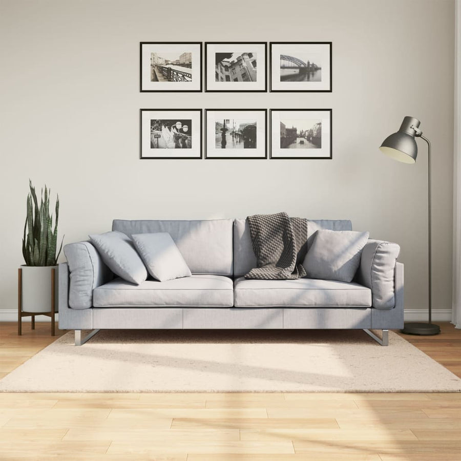 Vloerkleed Huarte Laagpolig Zacht Wasbaar Beige 120 x 170 cm