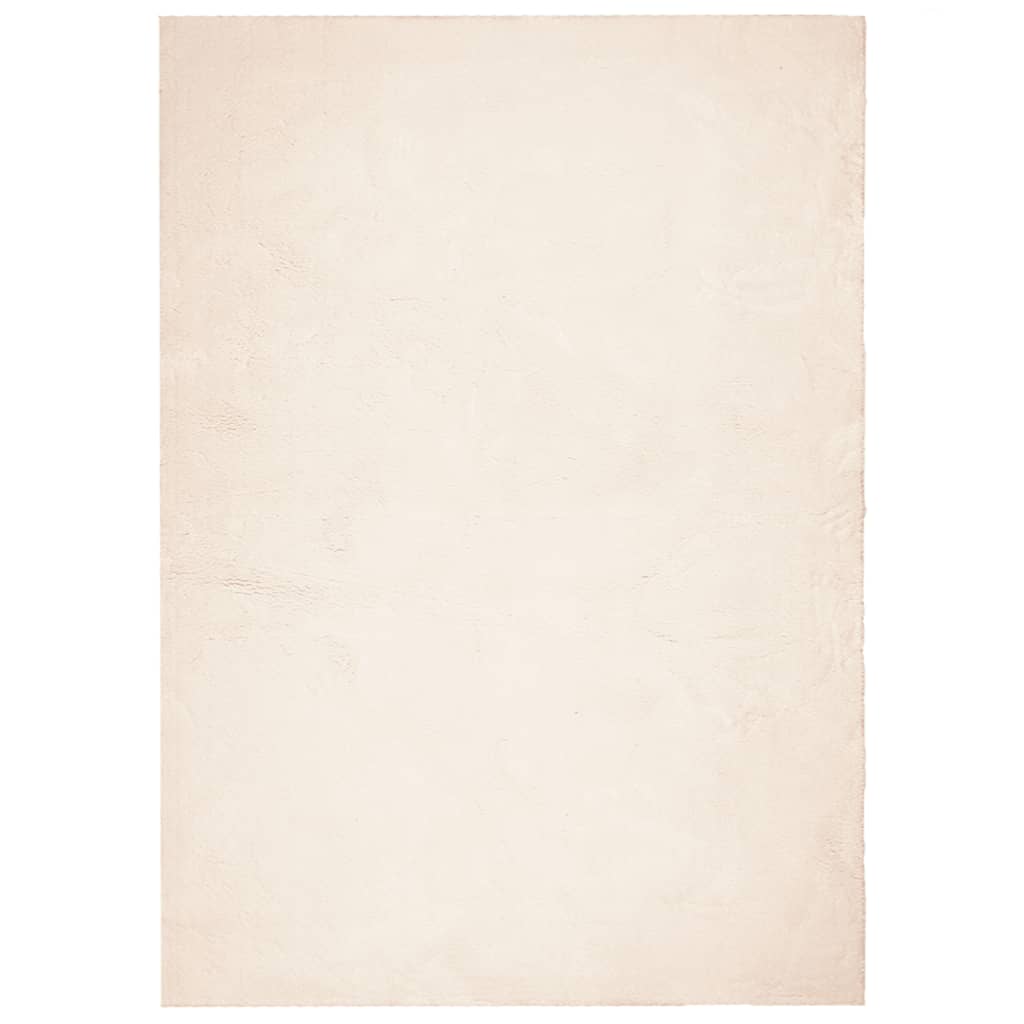 Vloerkleed Huarte Laagpolig Zacht Wasbaar Beige 140 x 200 cm