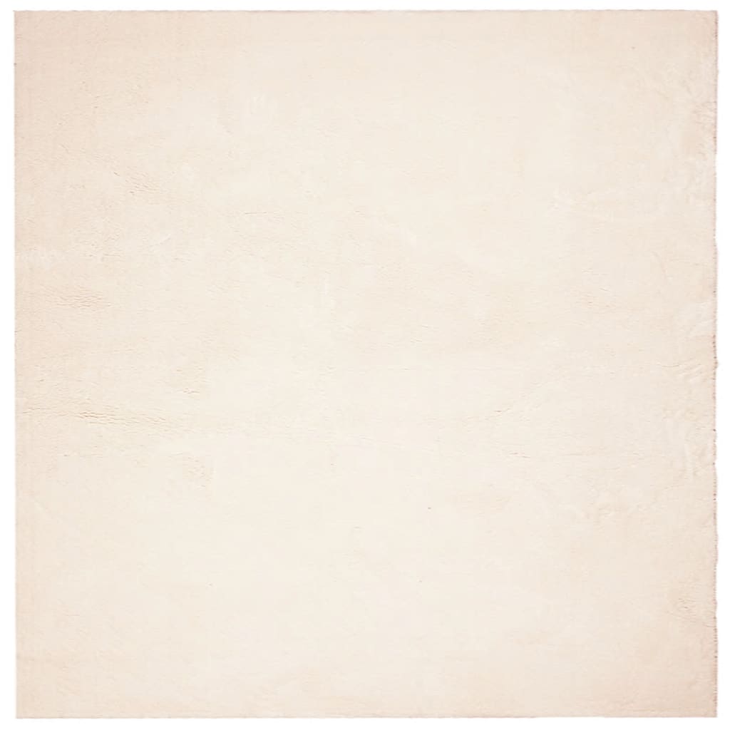 Vloerkleed Huarte Laagpolig Zacht Wasbaar Beige 160 x 160 cm