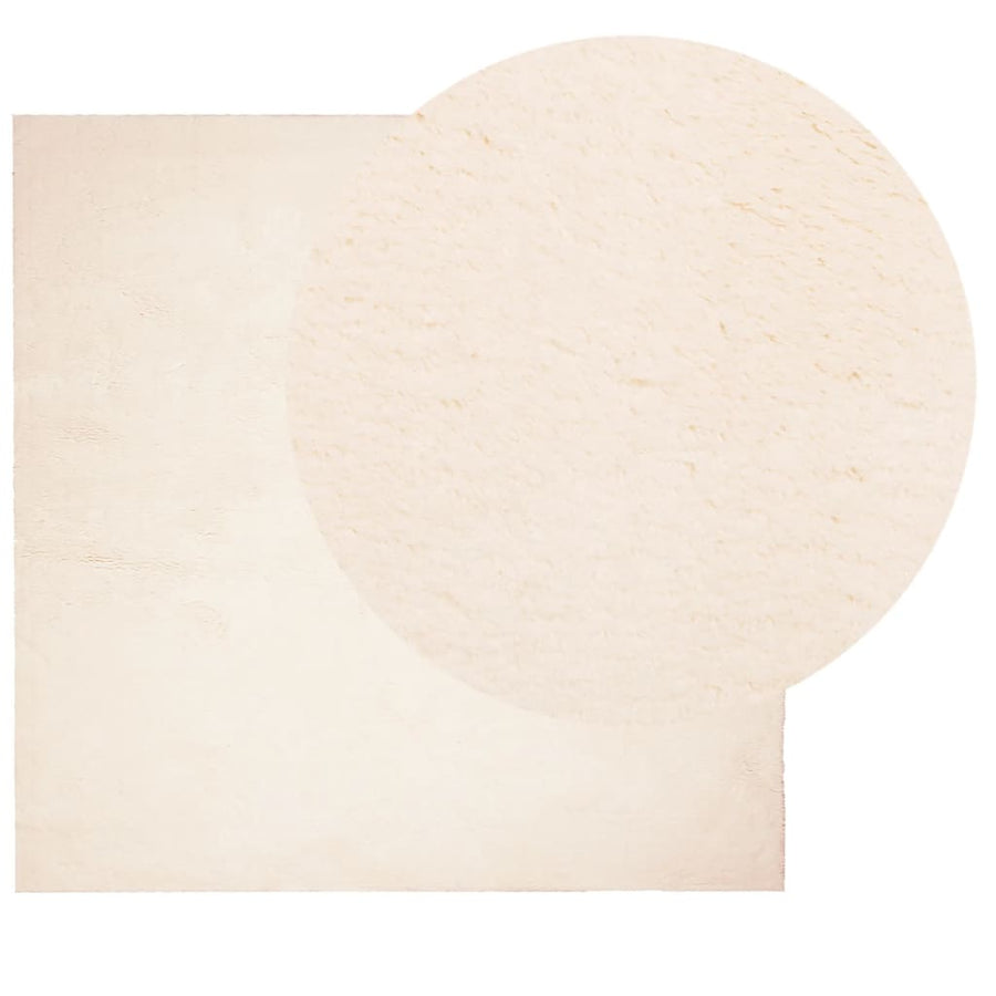 Vloerkleed Huarte Laagpolig Zacht Wasbaar Beige 160 x 160 cm