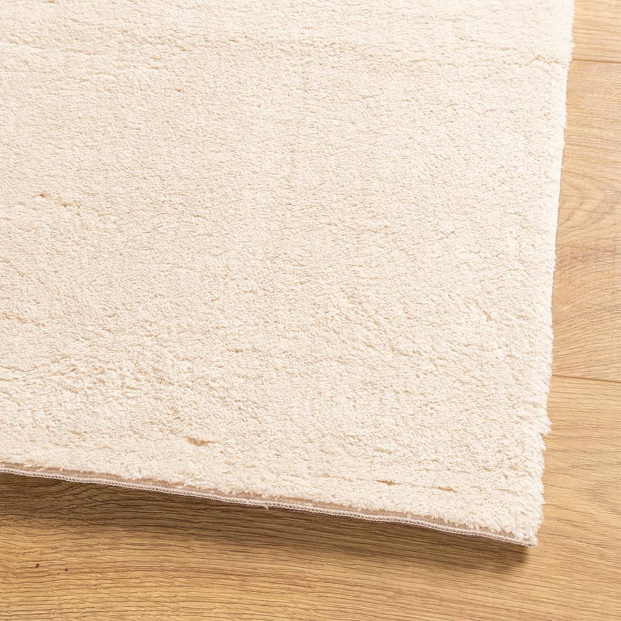 Vloerkleed Huarte Laagpolig Zacht Wasbaar Beige 160 x 160 cm