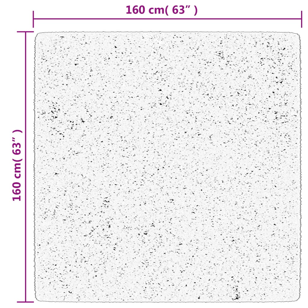 Vloerkleed Huarte Laagpolig Zacht Wasbaar Beige 160 x 160 cm