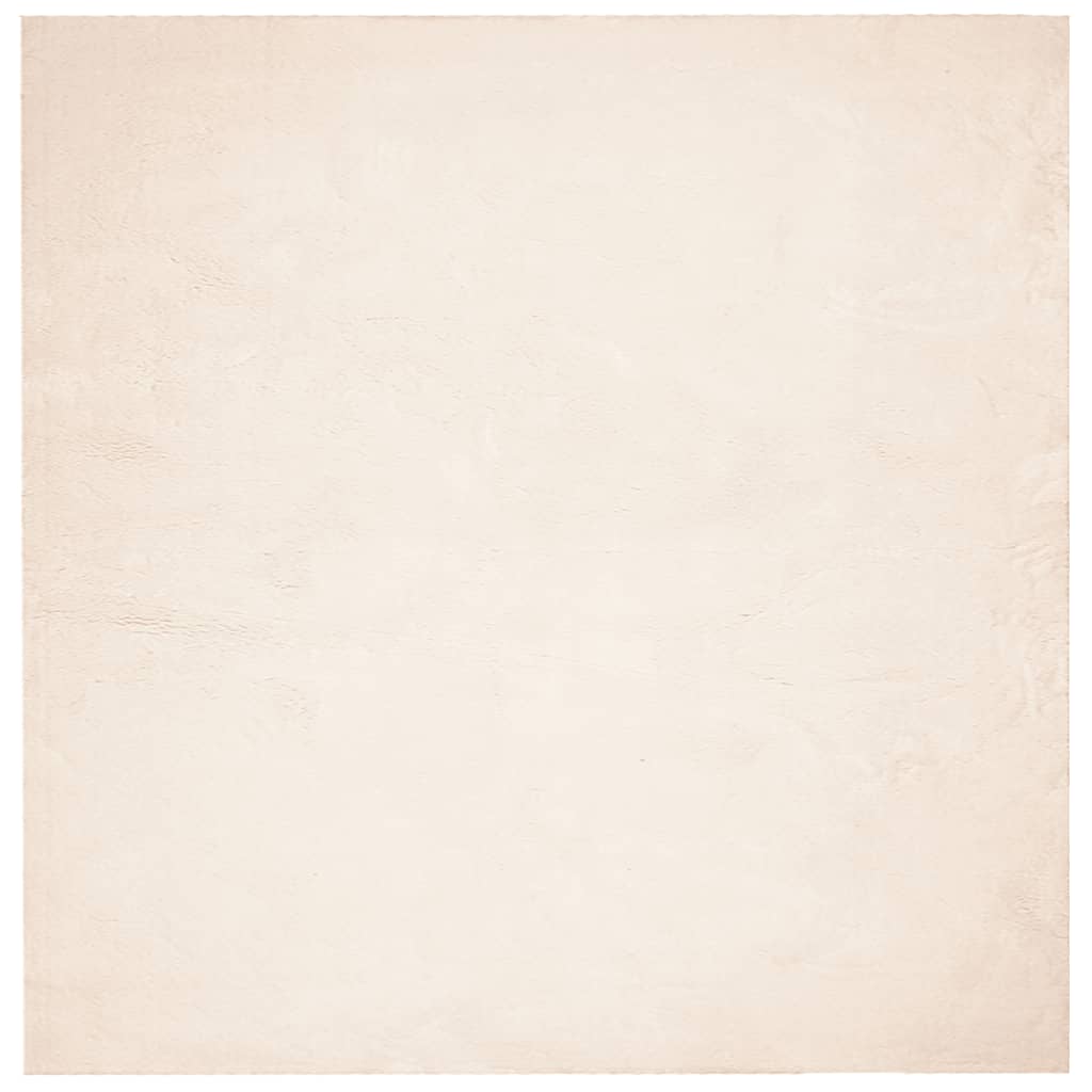 Vloerkleed Huarte Laagpolig Zacht Wasbaar Beige 200 x 200 cm
