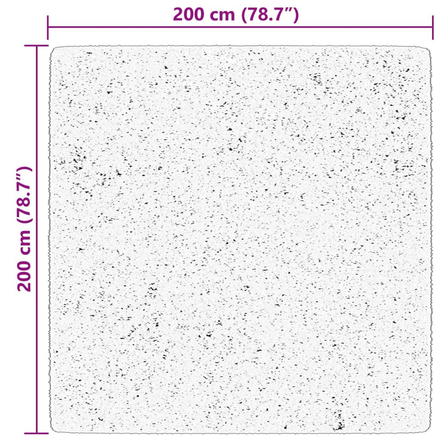 Vloerkleed Huarte Laagpolig Zacht Wasbaar Beige 200 x 200 cm