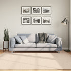 Vloerkleed 200x200 cm beige laagpolig zacht wasbaar