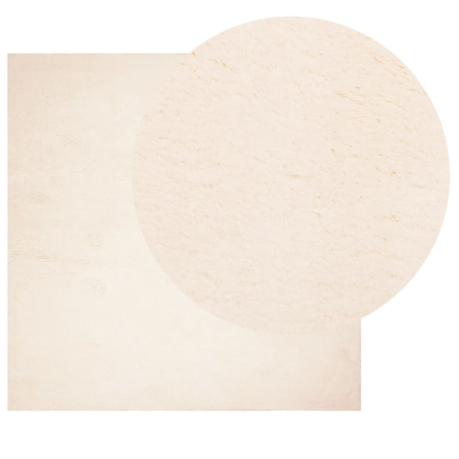 Vloerkleed Huarte Laagpolig Zacht Wasbaar Beige 240 x 240 cm